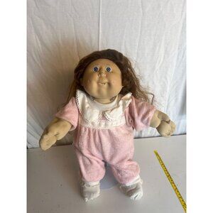 Vintage 1985 Cabbage Patch Kids Doll With Brown Hair & Blue Eyes Signed Xavier R